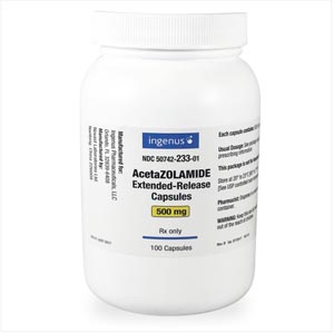 Acetazolamide Capsules, Extended-Release, 500mg, 100-btl - 50742023301