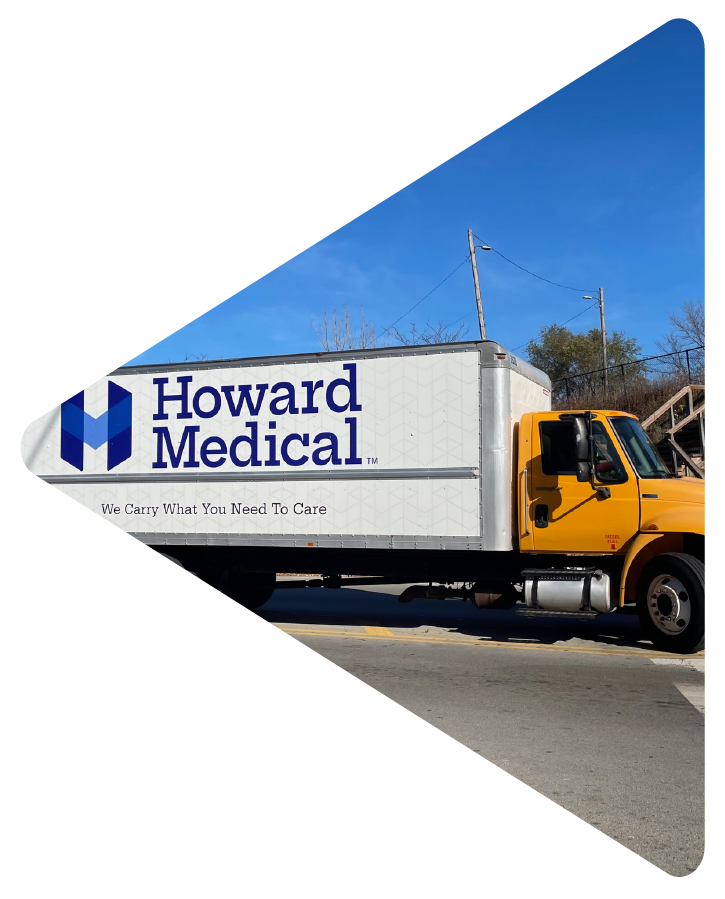 Howard Medical delivery truck in parking lot