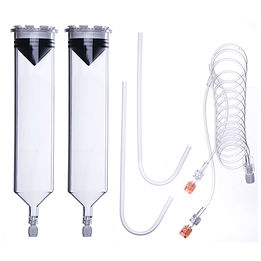 Image - 2-200ml Syringes with Y Dual Check Valve 60" Tubing & 2 Straws, 20/Cs