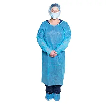 Image - Isolation Gown, One-Size, Blue, 10/bg, 5 bg/cs