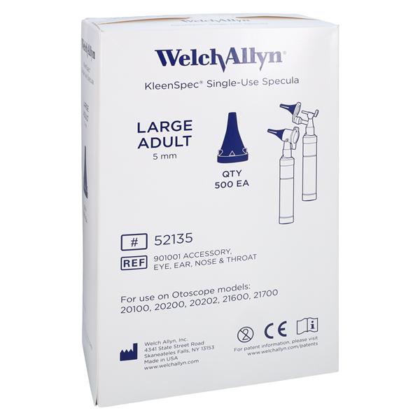 Image - Kleenspec Otoscope Specula 5mm Pneumatic/Operating 500/bx, 10bx/cs