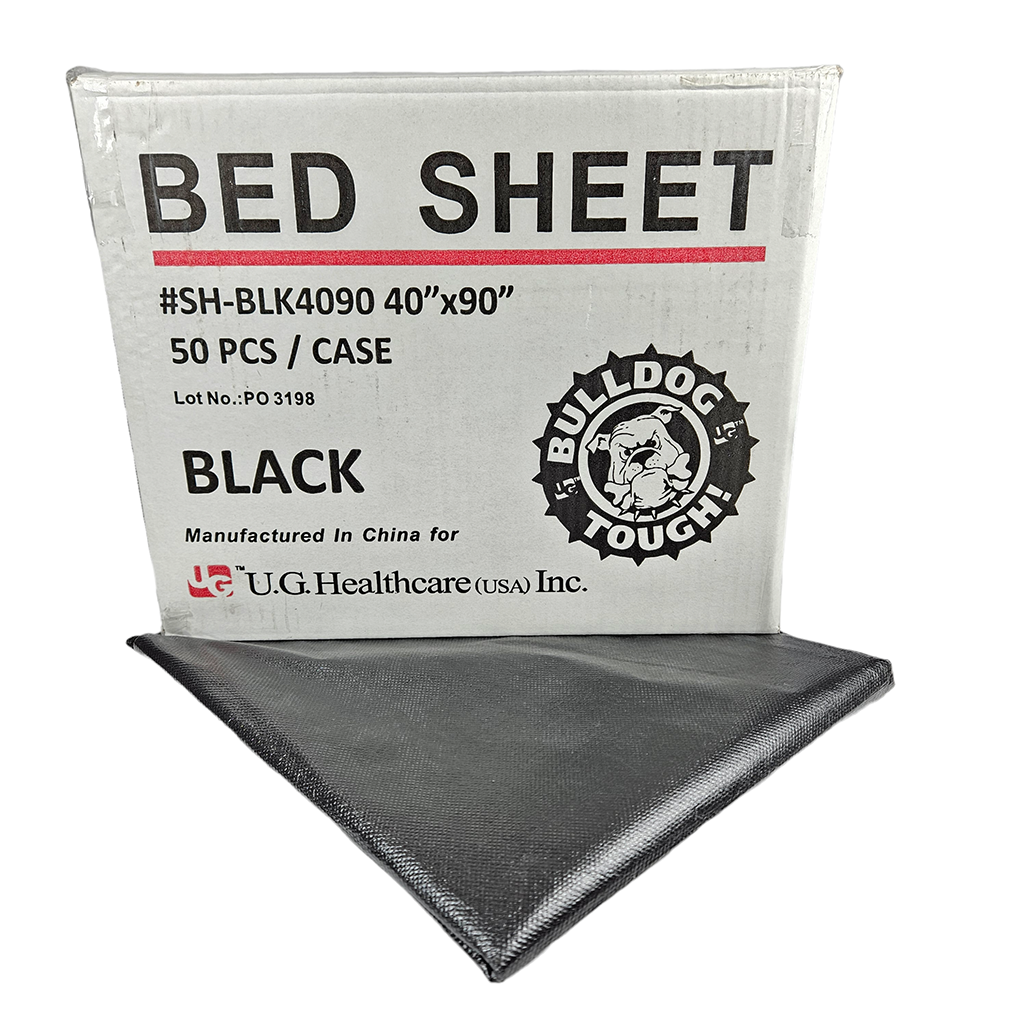 Image - Drape Sheet, 40" X 90", Black, Bulldog, 50/cs Bulldog Str