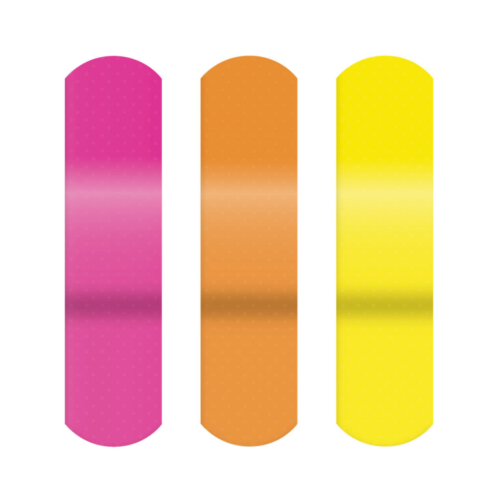 Image - Adhesive Bandage, ¾" X 3", Assorted Neon Colors, 100/bx, 12 bx/cs
