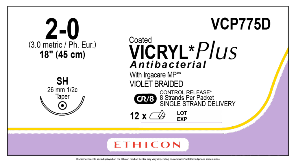 Image - Vicryl Suture, Size 2-0, 18 In. Lgt Violet, 12/bx