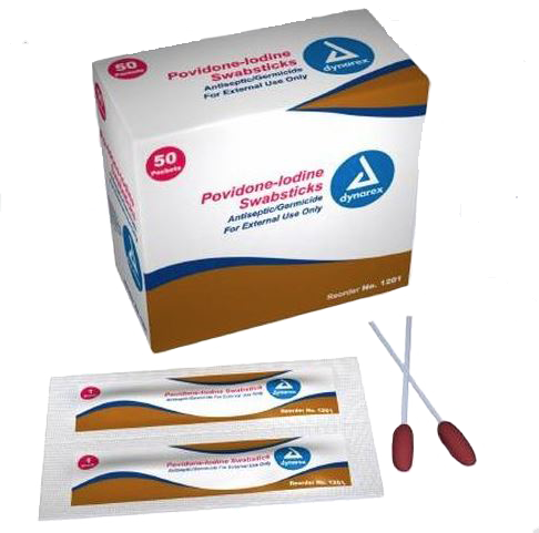Image - Pvp Swabstick, 1S, 50 pk/bx, 10 bx/cs Povidone Io