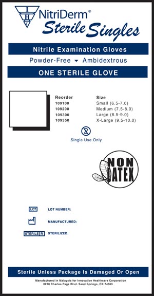 Image - Nitrile Exam Glove, Chemo, Large, Sterile Pair, 50 pr/bx, 4 bx/cs