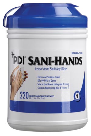 Image - Hand Sanitizing Wipes, 135/Canister, 12 Can/cs