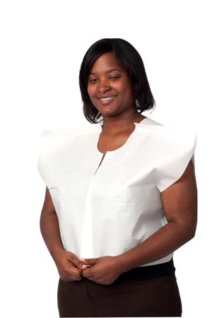 Image - Exam Cape, Tissue/Poly/Tissue, 21" X 30", White, 50/cs