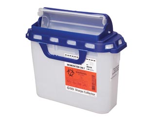 Image - Sharps Container, 3 Gallon, Pearl, 10/cs Collector