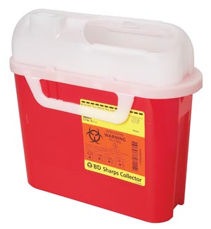 Image - Sharps Container, 5.4 Qt, Clear, 20/cs Collector