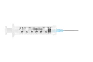 Image - Safety Syringe, Detachable Needle, 3mL, 23G X 1", 100/bx