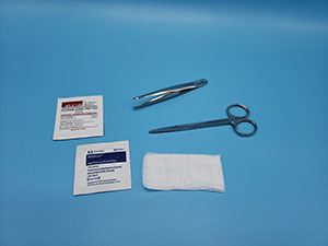 Image - Suture Removal Kit, Iris Scissors Adson Forceps, Sterile, 50/cs