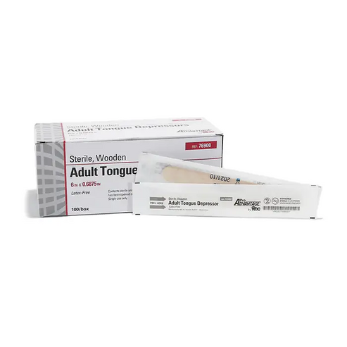 Image - Tongue Depressor, 6", Sterile, 1/pk, 100 pk/bx, 10 bx/cs