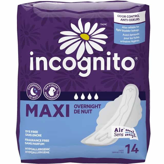 Image - Incognito Maxi Pad W/Wings Heavy Absorbancy 14/bg, 12 bg/cs
